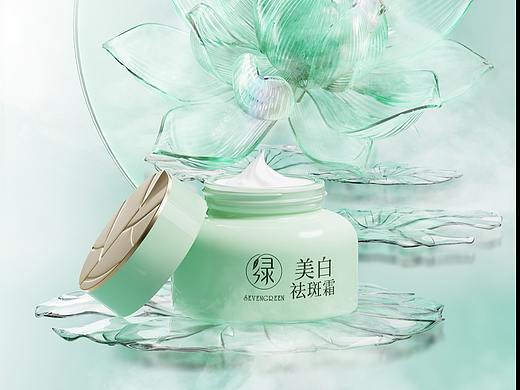 Bender建模渲染化妆品日化美妆产品水和膏体玻璃产品