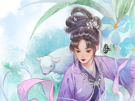 十二生肖丨未羊（个人主页-ZNjI0MDA4Mjg=） - 商业插画 - 站酷设计师杳无音原创素材 - 站酷ZCOOL