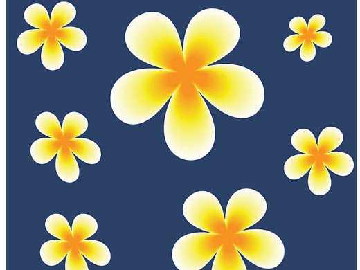 矢量鸡蛋花模板
