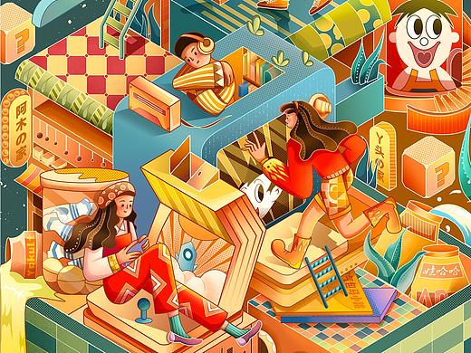 用画笔宴请小时候的自己（个人主页-ZNjY5MzAyMjA=） - 商业插画 - 站酷设计师蜻蜓蜓蜓原创素材 - 站酷ZCOOL