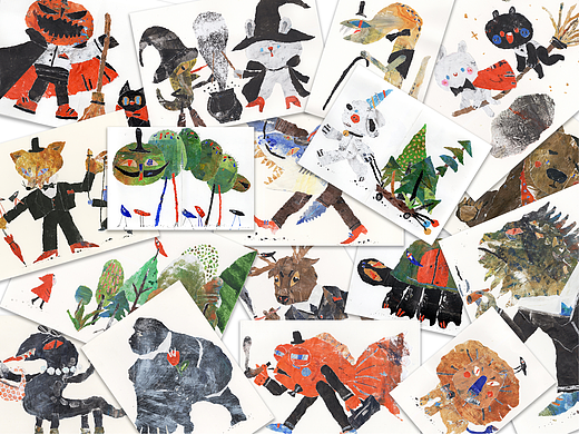 【手撕拼贴插画合集】