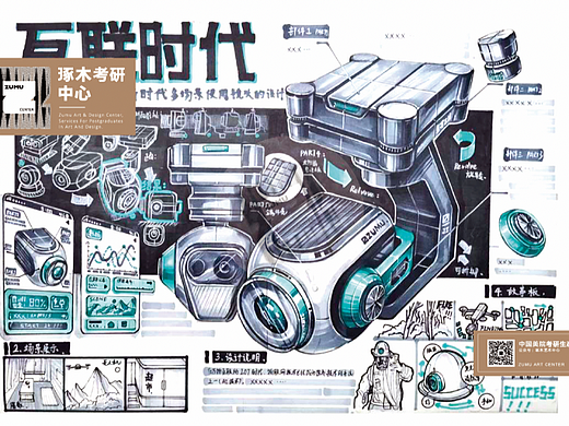 琢木考研·工业设计 快题手绘画面主体物训练（2）