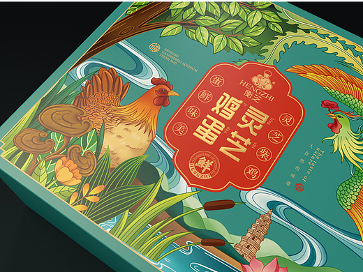 灵芝鸡蛋包装设计，农产品包装设计，鸡蛋礼盒设计