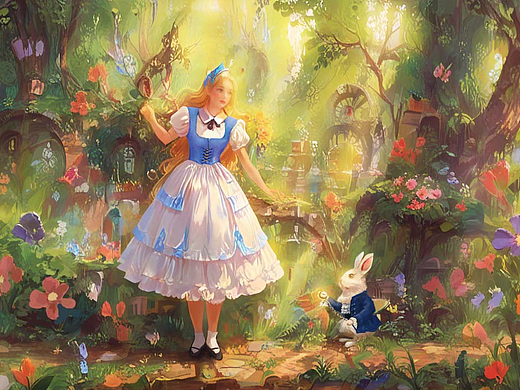 爱丽丝-Alice in Wonderland（个人主页-ZNjg1MDkyNjA=） - AI作品 - 站酷设计师L东岸原创素材 - 站酷ZCOOL