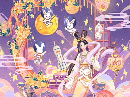 國(guó)潮作品：中秋佳節(jié)和福州佛跳墻插畫(huà)分享（個(gè)人主頁(yè)-ZNjA1OTkzMTY=） - 商業(yè)插畫(huà) - 站酷設(shè)計(jì)師簡(jiǎn)jie原創(chuàng)素材 - 站酷ZCOOL