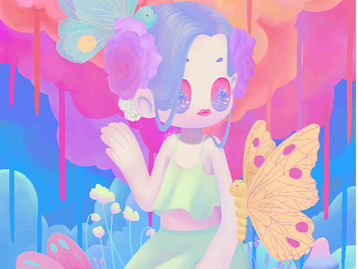 一朵甜甜的棉花糖（个人主页-ZNjI2NTYzNjA=） - 艺术插画 - 站酷设计师小咩蚁原创素材 - 站酷ZCOOL