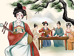 《琵琶行》插畫