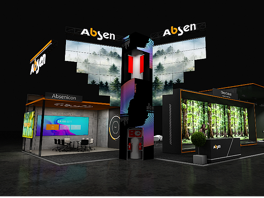 艾比森巴薩羅納展臺（個人主頁-ZNjYwOTI3NDA=） - 建筑/空間 - 站酷設(shè)計師smallpotato123原創(chuàng)素材 - 站酷ZCOOL