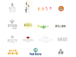 跟站酷高高手卢帅老师学习字体设计的练习作品加logo