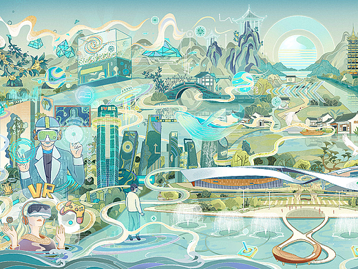 城市画卷 · 苏州吴江 | RUIS 吴江繁华图