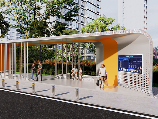 海口王府井海垦广场落客区设计