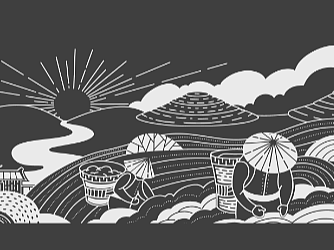 单色版画/AI矢量