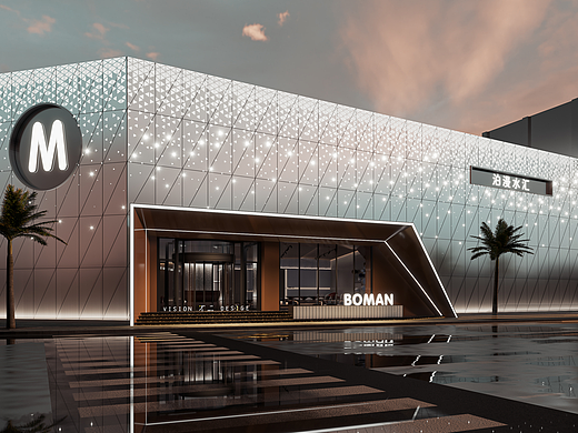 水汇门头  黄昏 夜晚 效果