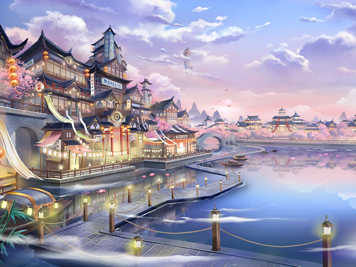 洛天依场景原画设计