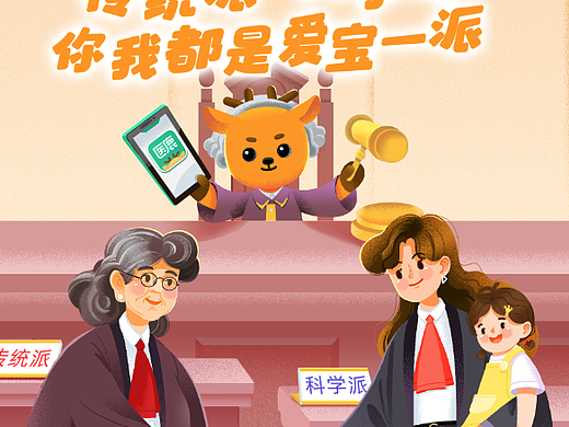 阿里健康|医鹿动态插画海报