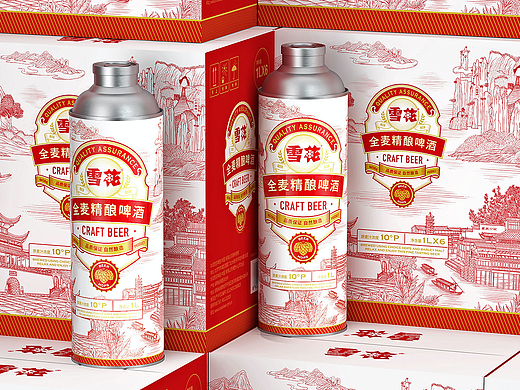 雪花全麦精酿啤酒包装设计 | 城市名片系列.湖南