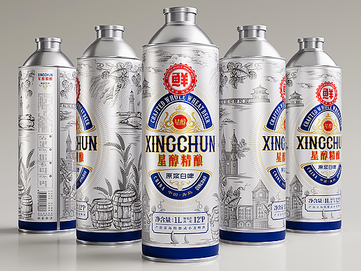啤酒包装设计/星醇精酿白啤