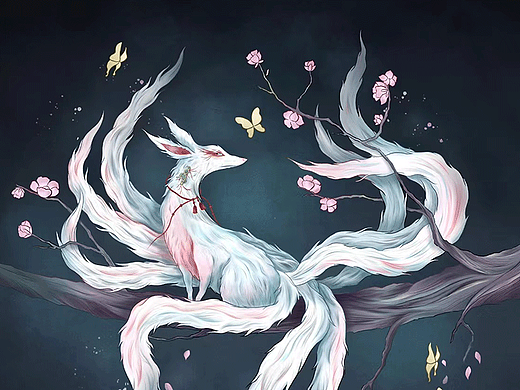 九尾狐插画练习