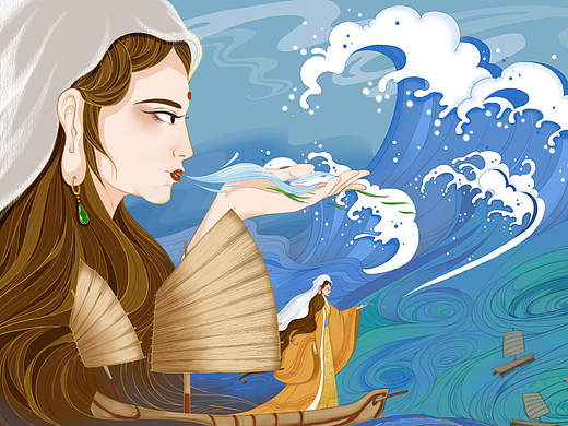 “默说·妈祖”系列插画设计   