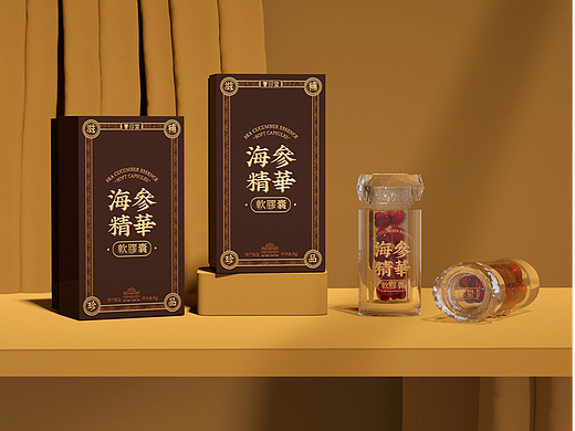 荟珍堂海参精华礼盒包装设计/圣智扬设计