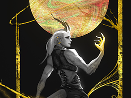 金箔插畫(huà)練習(xí)亢金龍（二十八星宿）