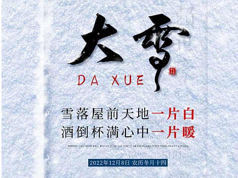 白酒节气海报--大雪