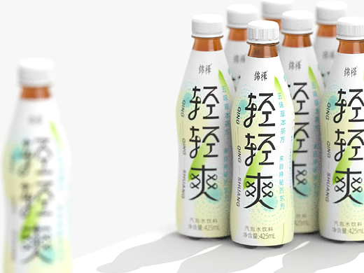 原创丨美威策略 草本茶方 轻轻爽 气泡水 包装设计