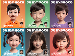 AI 智能生成《卡通兒童證件照》