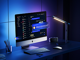 OC-暗色调电脑场景渲染