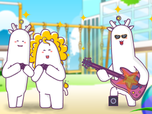 麻杆儿优小鹿与萌墩儿优小狮 表情包（动态）