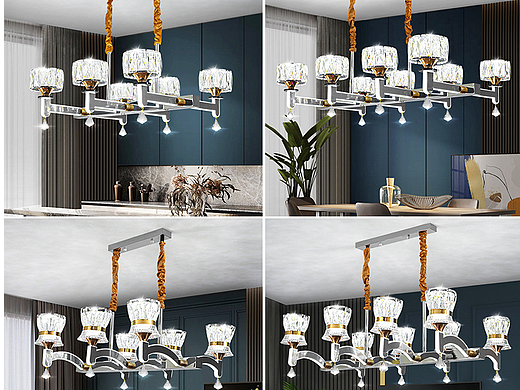 轻奢长条餐厅吊灯
