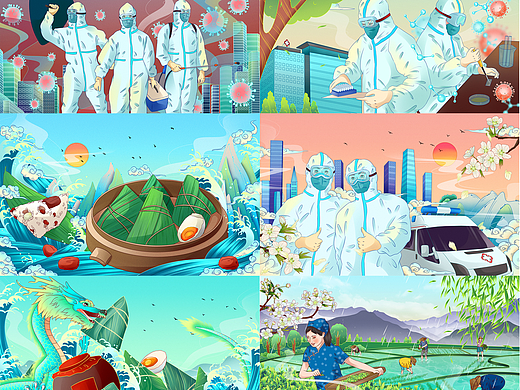 最近工作画的插画（已商用）（个人主页-ZNTkxNjk1MTY=） - 创作习作 - 站酷设计师虎虎的妞6原创素材 - 站酷ZCOOL