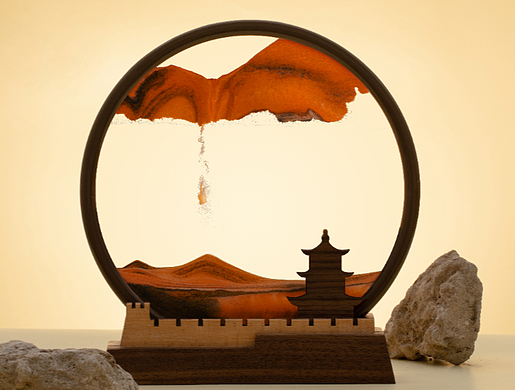 马鹿《大漠沙画》