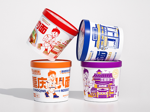 新速食时代丨椒郎君速食汤面系列包装
