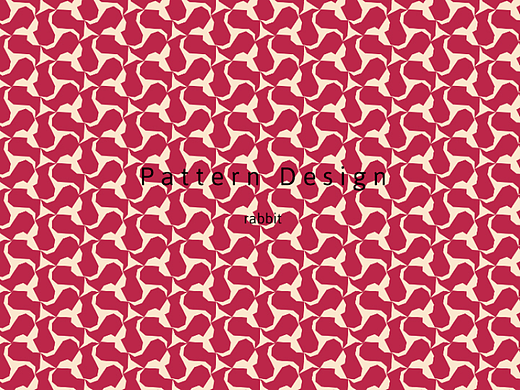 兔年图案｜几何三兔共耳纹样