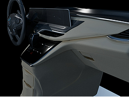 汽车内室中控台 建模渲染