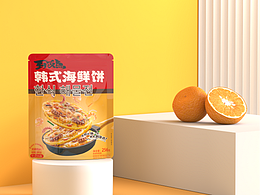 韩式海鲜煎饼/泡菜煎饼包装设计