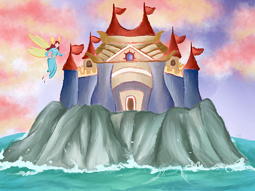 精灵城堡 插画🧚🏻‍♀️🏰