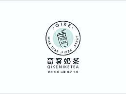 奇客奶茶logo
