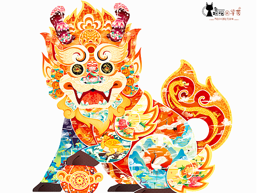 瑞兽麒麟 儿童益智拼图插画 儿童玩具