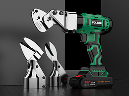 电剪刀产品建模渲染 制作详情