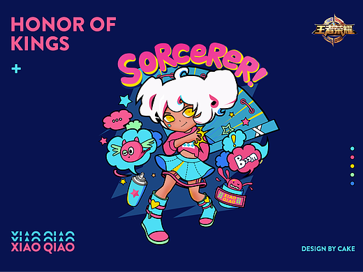 王者榮耀小喬IP潮流插畫（個人主頁-ZNTk4ODkyNDQ=） - 新銳潮流插畫 - 站酷設計師快過期蛋糕原創(chuàng)素材 - 站酷ZCOOL