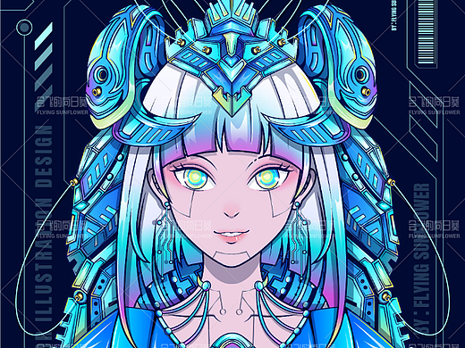 赛博朋克插画-延展应用