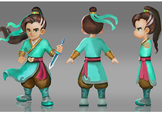 国风Q版 三视图