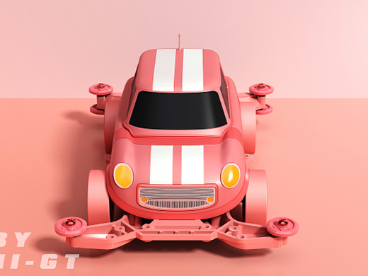 哈士奇设计作品-儿童玩具四驱车