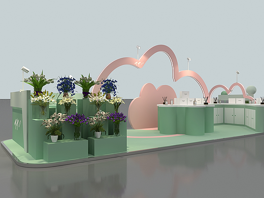 花艺香水展台设计