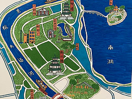 南川老街手绘地图