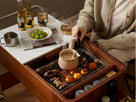家具设计丨围炉煮茶边几