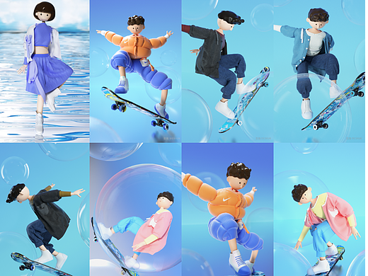 C4D人物IP/MD衣服