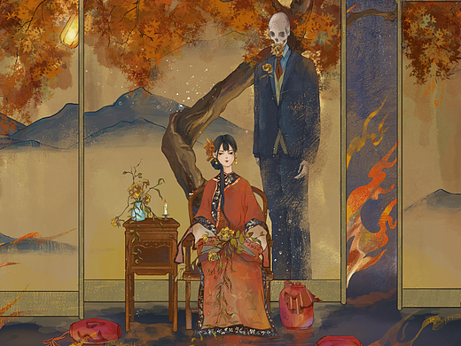 大夢一場（個人主頁-ZNjEzNDUzNzI=） - 藝術插畫 - 站酷設計師RainDy鈺笛子原創(chuàng)素材 - 站酷ZCOOL